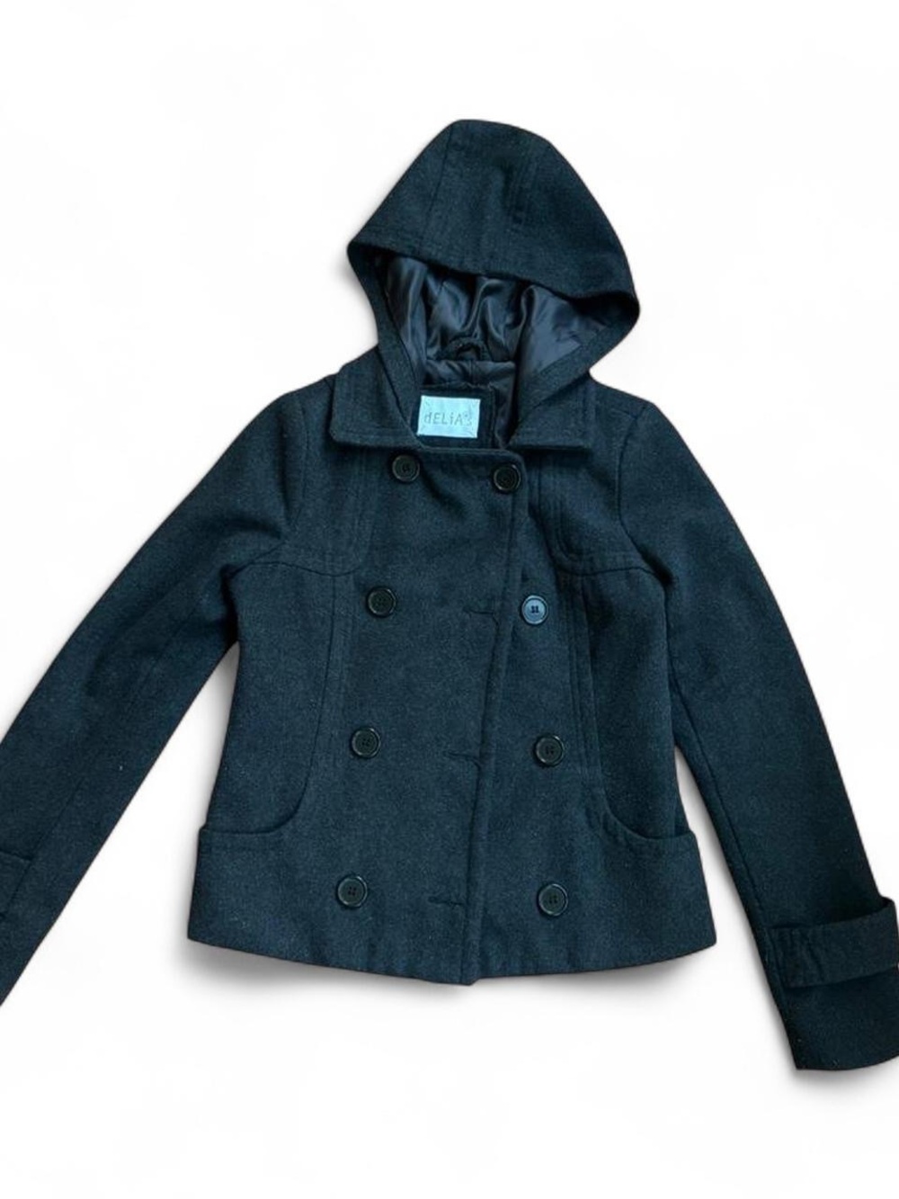 Delia’s vintage Double-Breasted Peacoat in Charcoal S